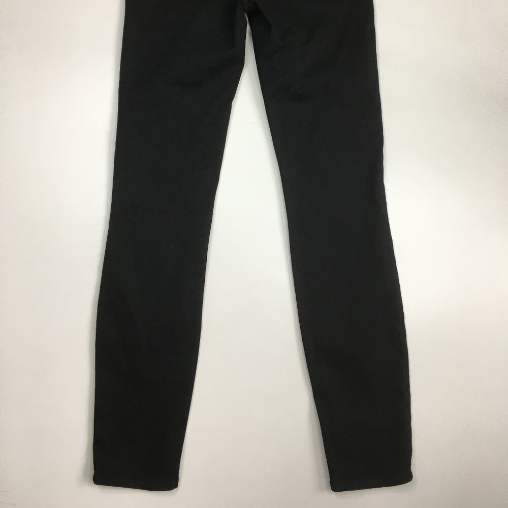 L'AGENCE Black Noir Wash Gold Studded Margot High Rise Slim Fit Skinny Jeans - Picture 9 of 9